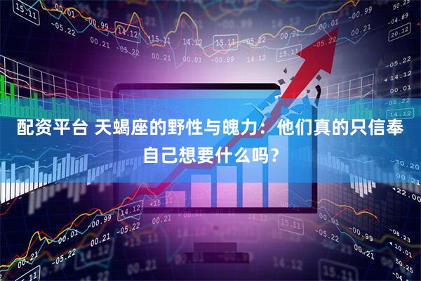 配资平台 天蝎座的野性与魄力：他们真的只信奉自己想要什么吗？